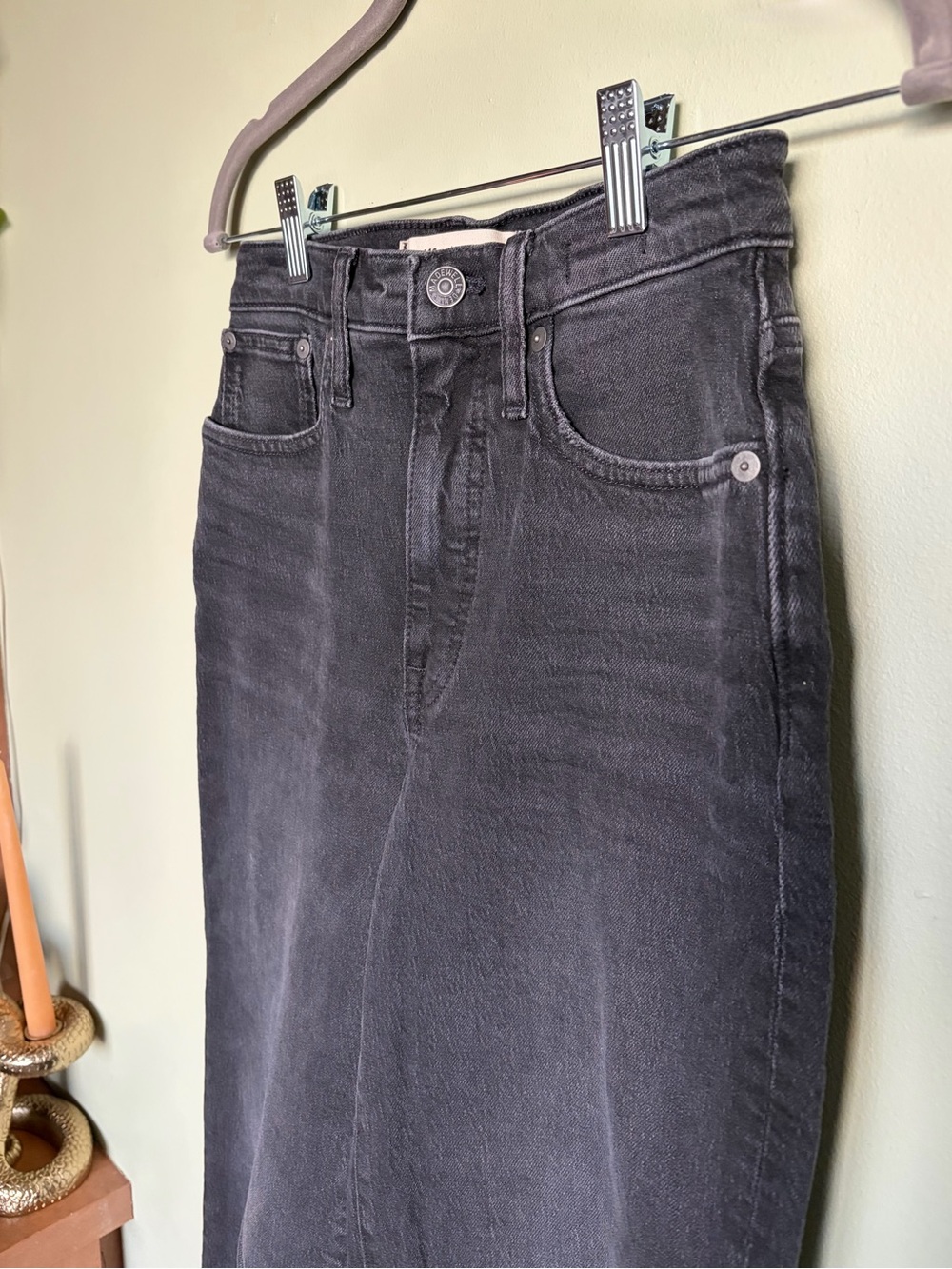 Madewell Black Denim Balloon Raw Hem Womens High-Rise Jeans Size 23 NG264 - Picture 10 of 14